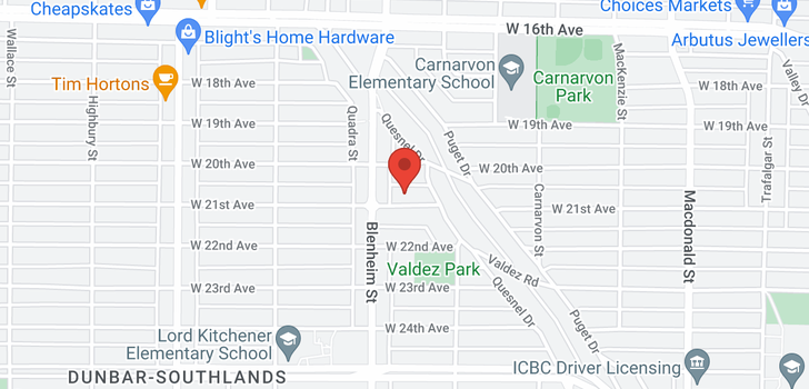 map of 3267 W 21ST AVENUE